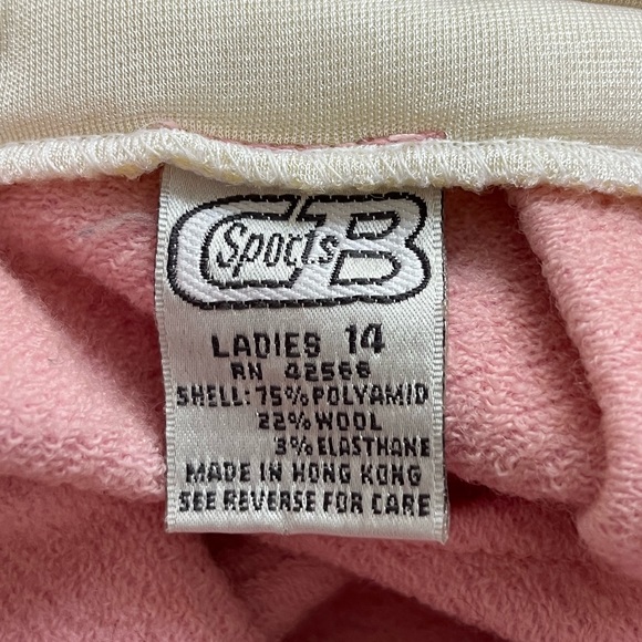 Vintage 80’s Wool Mix Pink Stirrup Pants - Picture 3 of 11